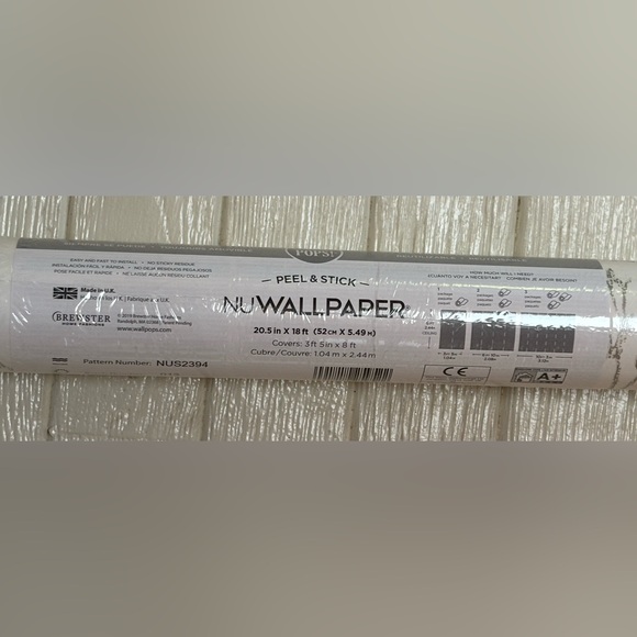 NuWallpaper NU2394 White Treetops Peel & Stick Wallpaper Roll - Picture 3 of 5